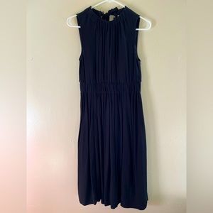 Kate Spade Bow Tie Neck Back Black Mini Crepe Dress